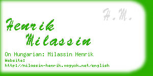 henrik milassin business card